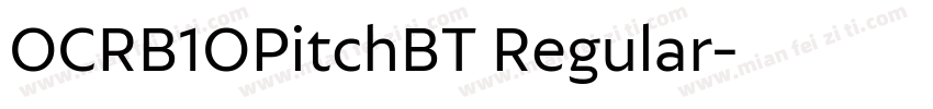 OCRB1OPitchBT Regular字体转换